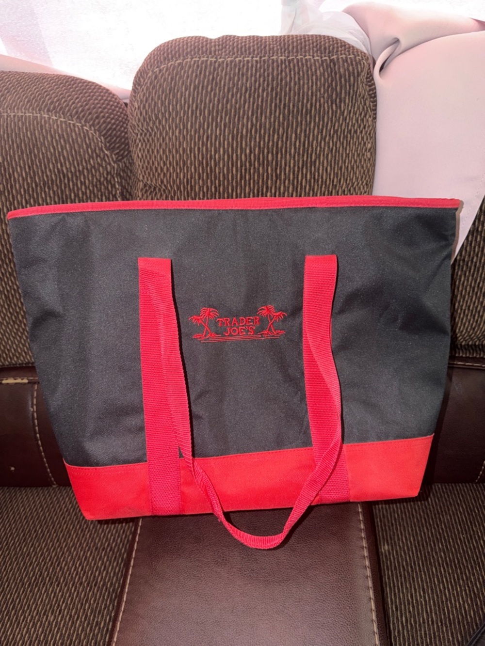 Trader Joe's Black and Red Everyday Tote